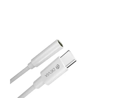 Devia adapter EC608 USB-C - jack 3,5mm baltos spalvos