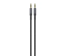 Devia kabelis audio Ipure EC618 jack 3,5 mm - jack 3,5 mm 1,0 m juodos spalvos