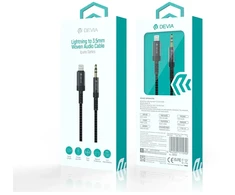 Devia kabelis audio Ipure EC619 Lightning - lizdas 3,5 mm 1,0 m juodas