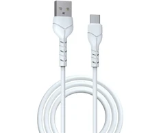 USB laidas Devia Kintone Type-C 1.0m baltas 5V 2.1A