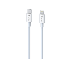 USB kabelis Devia Smart PD Type-C į Lightning 1.0m 20W 3A baltas