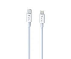USB kabelis Devia Smart PD Type-C į Lightning 1.0m 20W 3A baltas