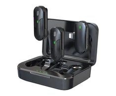 Devia mikrofonas telefonui Kintone Lightning belaidis 2in1 juodos spalvos