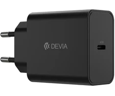 Devia sieninis įkroviklis Rocket PD 45W 1x USB-C baltas + laidas USB-C – USB-C