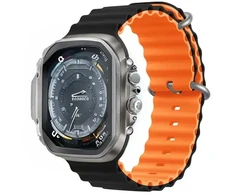 Devia apyrankė Deluxe Sport6 skirta Apple Watch 38mm/ 40mm/ 41mm juodos spalvos oranžinės spalvos