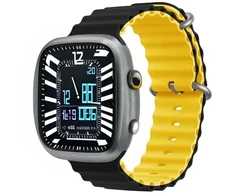 Devia apyrankė Deluxe Sport6 skirta Apple Watch 38mm/ 40mm/ 41mm juodos spalvos geltonos spalvos