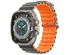 Devia apyrankė Deluxe Sport6 skirta Apple Watch 38mm/ 40mm/ 41mm pilkos spalvos oranžinės spalvos