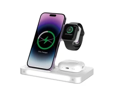 "Devia Smart 3in 1" belaidis įkroviklis 15W, baltas