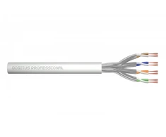 Assmann Electronic DIGITUS CAT 6A U-FTP patch cable raw ilgis 100 m popierinė dėžutė AWG 27/7 LSZH simplex spalvotas pilkas