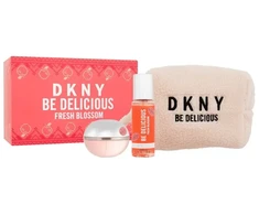 DKNY Be Delicious Fresh Blossom EDP rinkinys moterims (EDP 100 ml + Kūno Purškiklis 125 ml + Kosmetinis krepšelis)