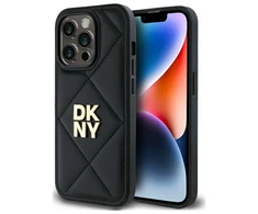 DKNY DKHCP14LPQDSLK Apple iPhone 14 Pro 6.1" dėklas telefonui juodos spalvos Quilted Stack Logo