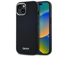 DKNY DKHMP15SPSCMCLK Apple iPhone 15 6.1" dėklas telefonui juodos spalvos Plain Logo MagSafe