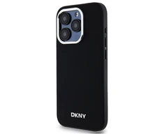 DKNY Plain Logo MagSafe Apple iPhone 15 Pro Max - dėklas telefonui juodos spalvos