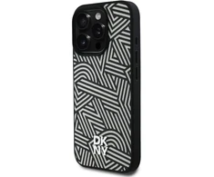 Dėklas DKNY PU odinis Crosswalk Pattern Magsafe Apple iPhone 16 Pro Ivory