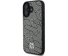 Dėklas DKNY PU odinis Crosswalk Pattern Magsafe Apple iPhone 16 Ivory