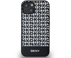 DKNY PU Leather Repeat Pattern Bottom Stripe MagSafe dėklas telefonui Apple iPhone 14 juodos spalvos