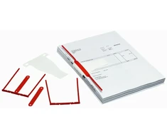 Dokumentu saspiedējs F-Binder BANTEX, (7*11cm), 100 gab./iepak.., sarkana
