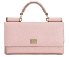 Dolce&amp;Gabbana Dolce &amp; Gabbana Dolce &amp; Gabbana Dolce &amp; Gabbana, Dolce, Textile, Textile Bag, Clutch, Rožinė su aukso tono apkaustais, Moterims Moterims