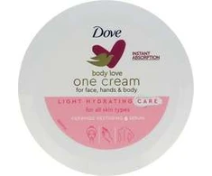 Dove Light Hydrating Kreminis Cara Cuerpo y Manos, 250 ml