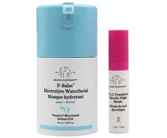 Drunk Elephant F-Balm + T.L.C. Framboos rinkinys – naktinis odos priežiūros rinkinys.