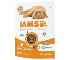 IAMS sausas pašaras kačiukams su vištiena, 800g