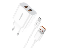 Greitas įkroviklis Foneng 2x USB EU45 + USB Micro kabelis