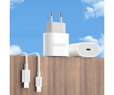 Dudao A14EUC PD 20W USB-C laidinis įkroviklis su kabelis – baltos spalvos