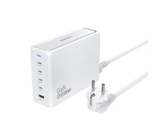 Dudao A228EU GaN įkroviklis 1x USB-A 4x USB-C PD 228W - baltos spalvos