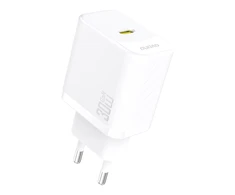Dudao A27P 30W PD GaN USB-C laidinis įkroviklis – baltos spalvos