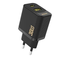 Dudao A27TEU PD 30W GaN USB-A USB-C Wall Charger - Juodas