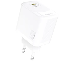 Dudao A28 45W GaN USB-C laidinis įkroviklis – baltos spalvos