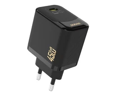 Dudao A28C 45W GaN laidinis įkroviklis + USB-C kabelis – juodos spalvos