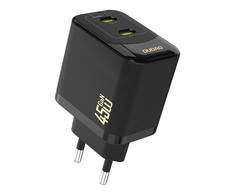 Dudao A28PEU PD 45W GaN 2xUSB Wall Charger - Juodas