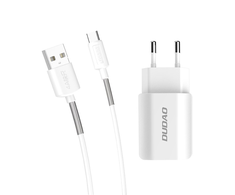 Įkroviklis Dudao (A2EU) + type-C kabelis (2xUSB 5V 2.4A) baltas