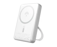 Dudao K28 10000mAh PD 22.5W MagSafe Powerbank with Metal Case and Ring Stand – sidabro spalvos