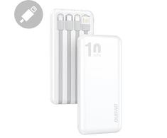 „Dudao K6Pro“ universalus 10 000 mAh maitinimo blokas su USB kabeliu, USB tipas C, žaibo juodas (K6Pro-juodas)