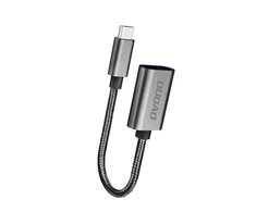 Dudao L15T OTG Adapteris USB-C – USB-A – pilkos spalvos