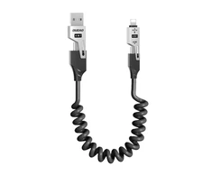 Dudao L20 Pro 4-in-1 USB-A / USB-C – Lightning / USB-C kabelis – juodos spalvos