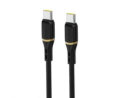 Dudao L25C USB-C laidas 1 m 60 W su minkštu silikoniniu apvadu – juodas