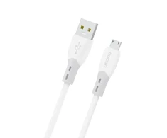 Dudao L25SM duomenų perdavimo ir įkrovimo kabelis | USB-A į Micro USB | 15 W | 1 m | balta