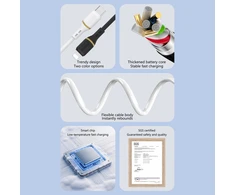 Dudao L25T USB-A - USB-C Silicone Cable 5A 1m - Baltas
