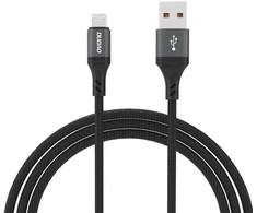 Dudao L3SM USB-A – MicroUSB 3A 1.2m Braided kabelis – juodos spalvos