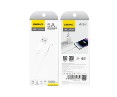 USB kabelis Dudao (L4SL) lightning (2A) baltas (1m)