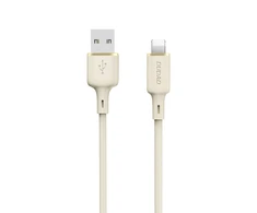 Dudao L7SL USB-A – Lightning 5A kabelis 1m – beige