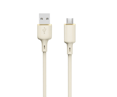 Dudao L7SM USB-A – micro USB kabelis 5A 1m – beige