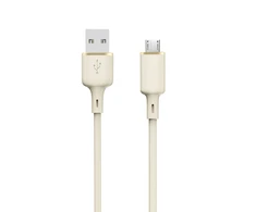 Dudao L7SM USB-A – micro USB kabelis 5A 1m – beige
