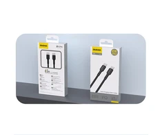 Dudao L9C 65W USB-C – USB-C 2m kabelis – juodos spalvos