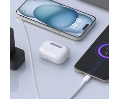 Dudao L9T 5A USB-A – USB-C kabelis 1m – baltos spalvos