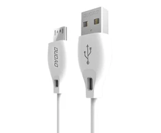 USB kabelis Dudao (L4M) microUSB (2.4A) baltas (2m)