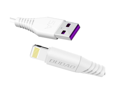 USB kabelis Dudao (L2) lightning 1m (5A) baltas